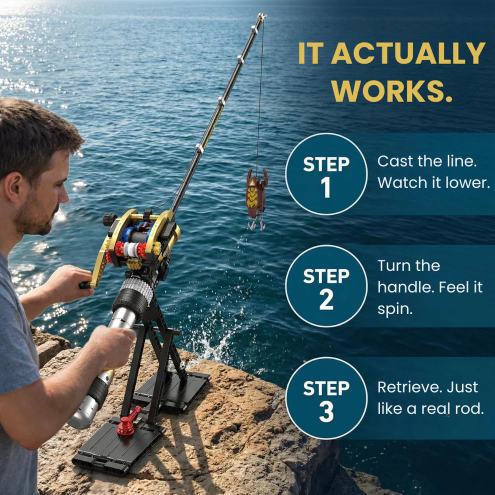 BrickCast™- Precision build fishing Rod
